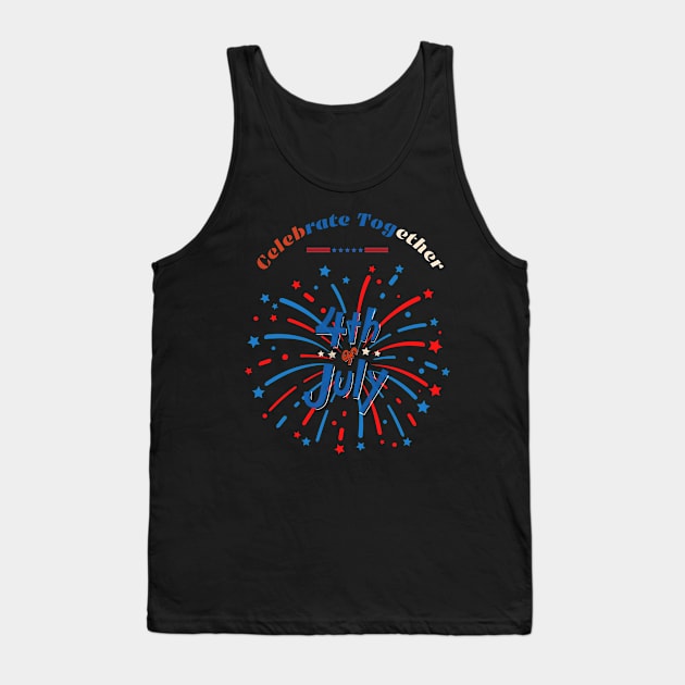 4th of July USA Independence Day Tank Top by Gomqes